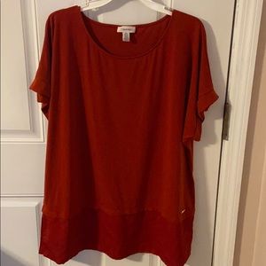 Red Calvin Klein Blouse